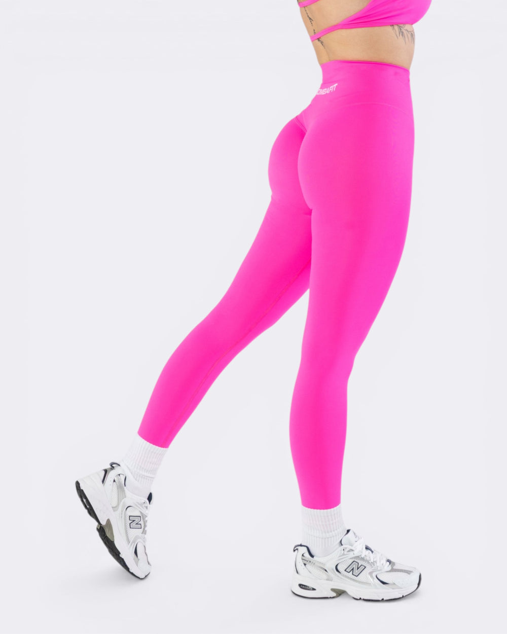 Oasis High Band Leggings Push Up - Rosa Shock - Bombafit
