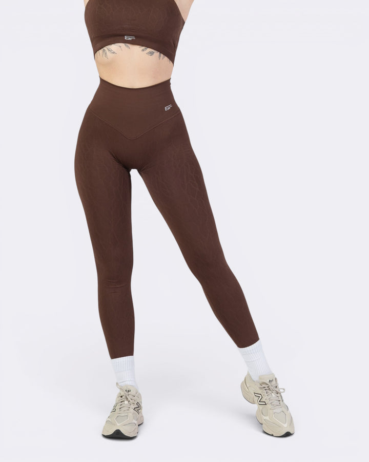 Nyx Texture Leggings - Marrone