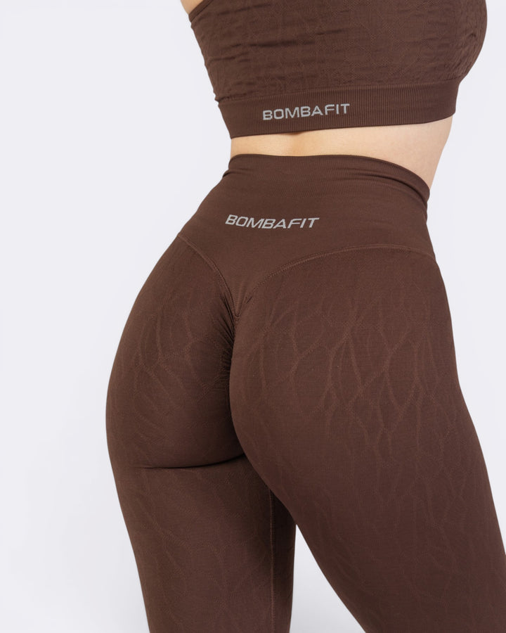 Nyx Texture Leggings - Marrone