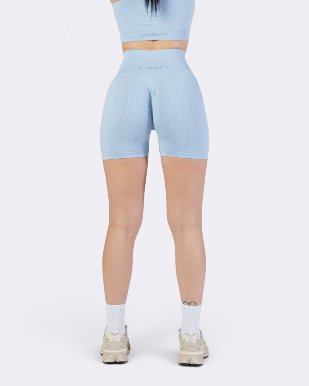 Nyx Texture Shorts Leggings - Azzurro Polvere