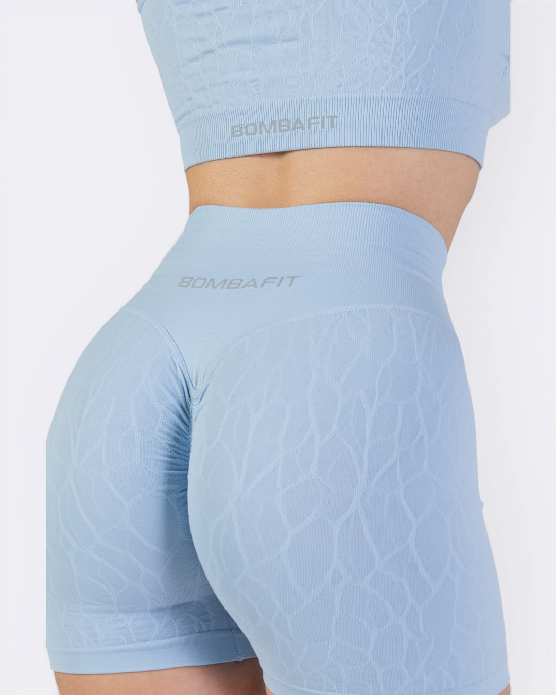 Nyx Texture Shorts Leggings - Azzurro Polvere