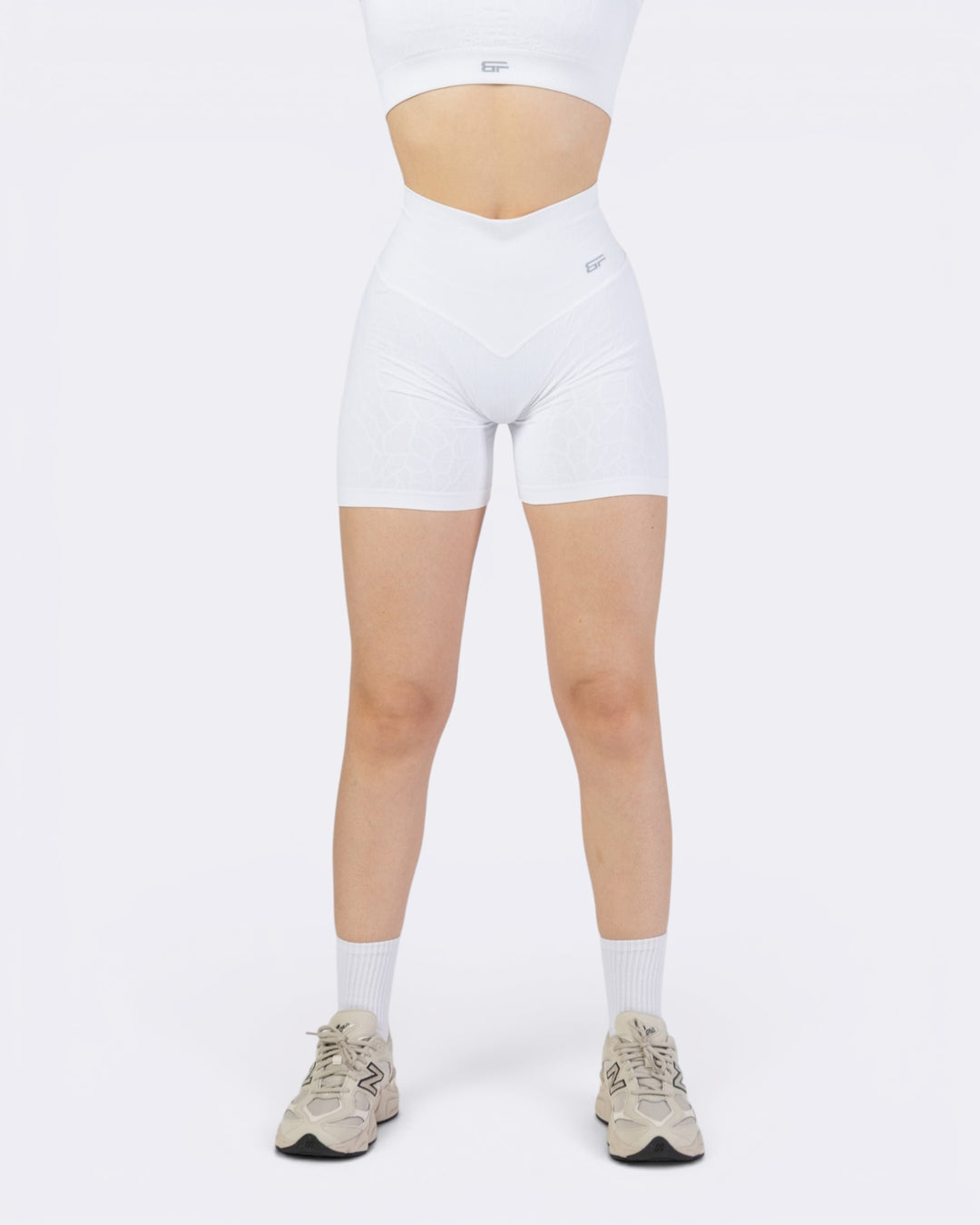 Nyx Texture Shorts Leggings - Bianco