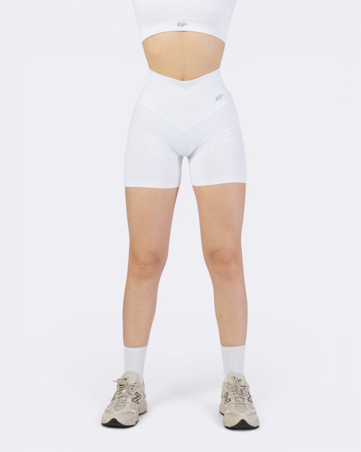 Nyx Texture Shorts Leggings - Bianco