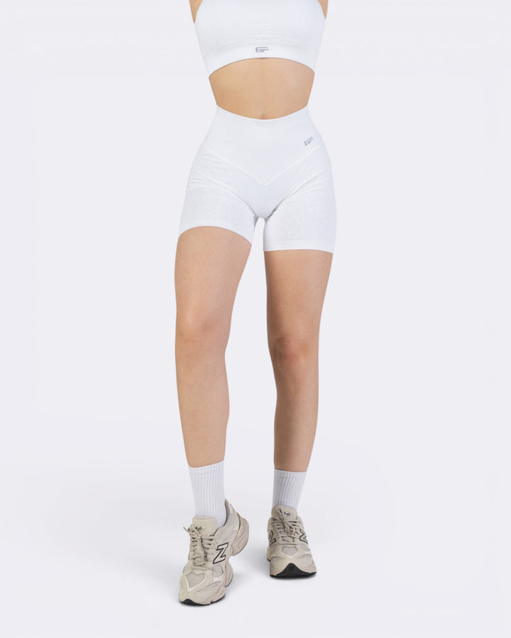 Nyx Texture Shorts Leggings - Bianco