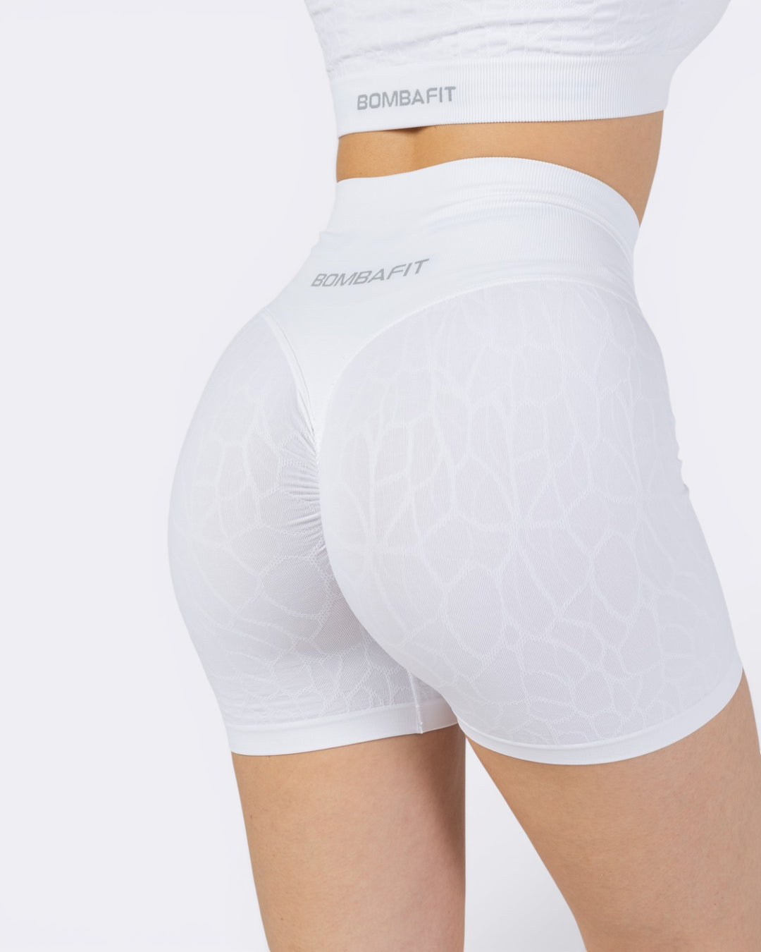 Nyx Texture Shorts Leggings - Bianco