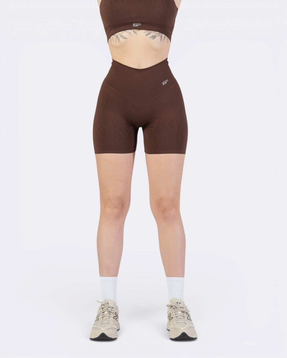 Nyx Texture Shorts Leggings - Marrone - Bombafit