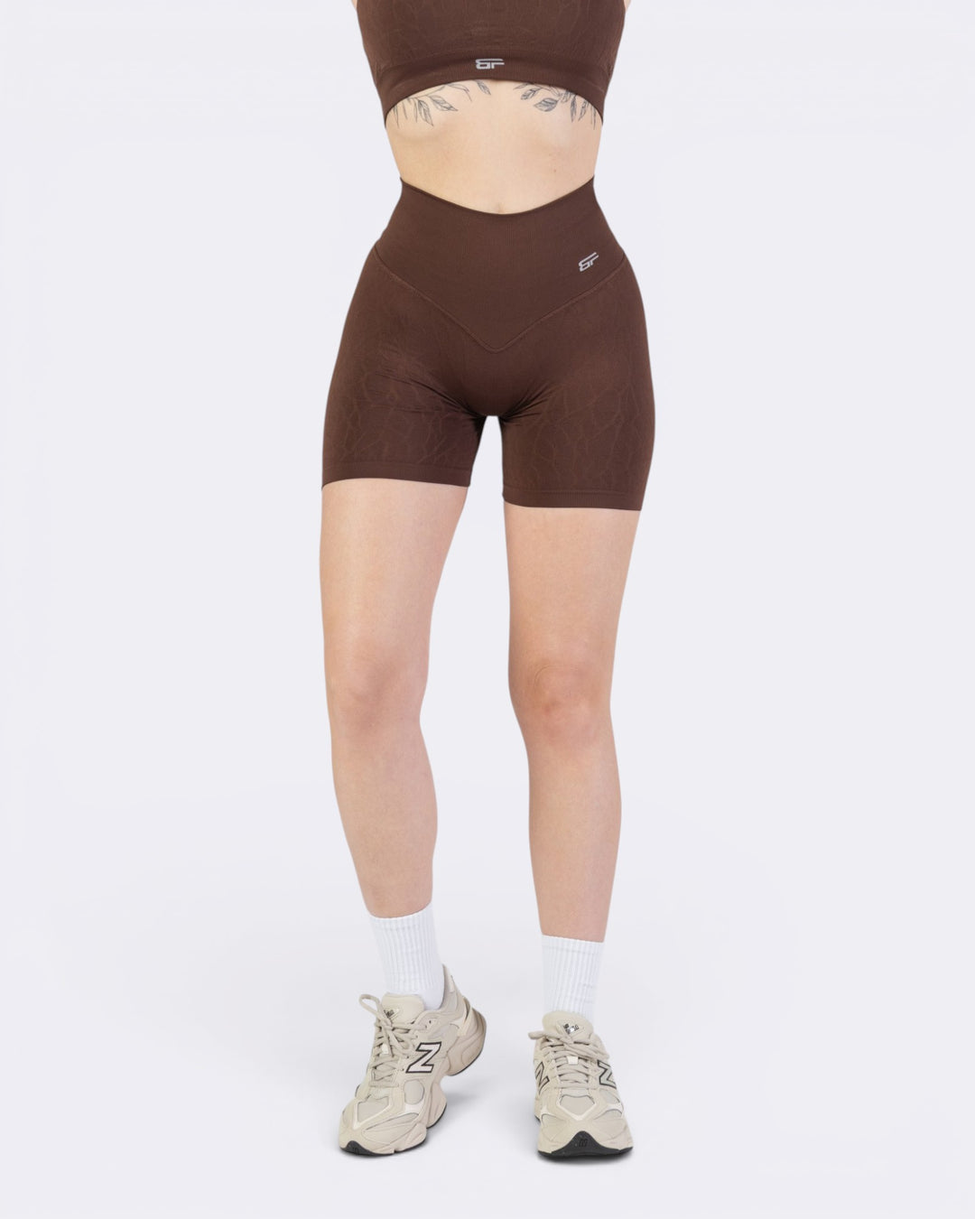Nyx Texture Shorts Leggings - Marrone