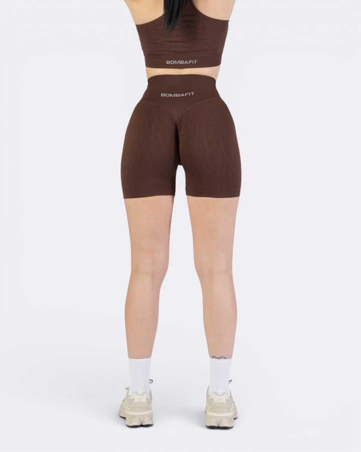 Nyx Texture Shorts Leggings - Marrone