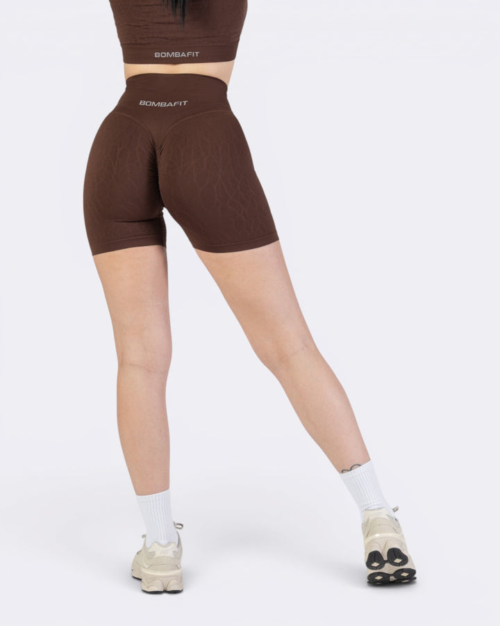 Nyx Texture Shorts Leggings - Marrone