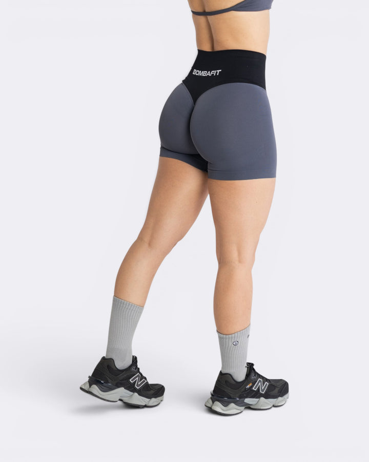 Oasis Shorts Leggings Bicolor - Acciaio
