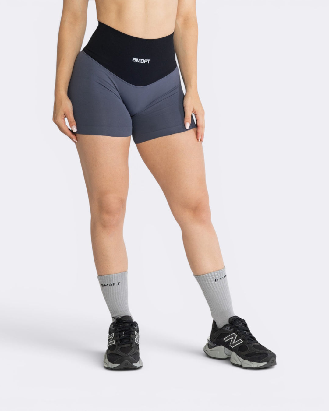 Oasis Shorts Leggings Bicolor - Acciaio
