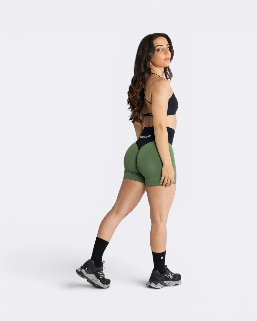 Oasis Shorts Leggings Bicolor - Verde Militare