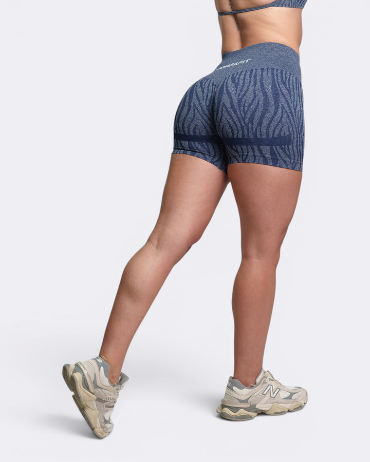 Oasis Shorts Leggings Zebra -  Blu Notte