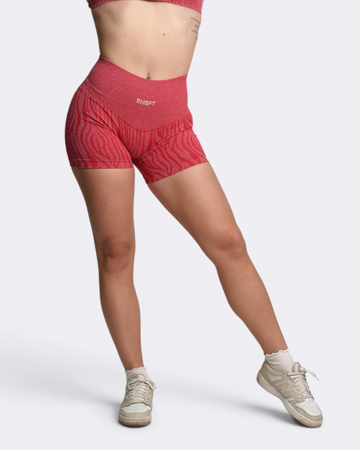 Oasis Shorts Leggings Zebra -  Rosso Aurora