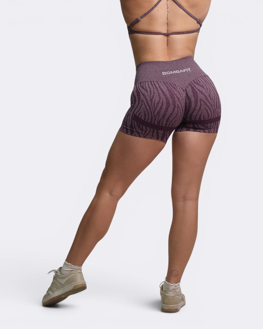 Oasis Shorts Leggings Zebra -  Viola plum - Bombafit