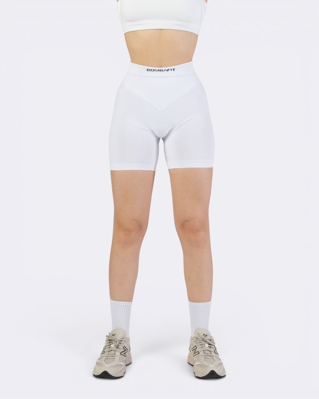 Pump It Shorts Leggings - Bianco