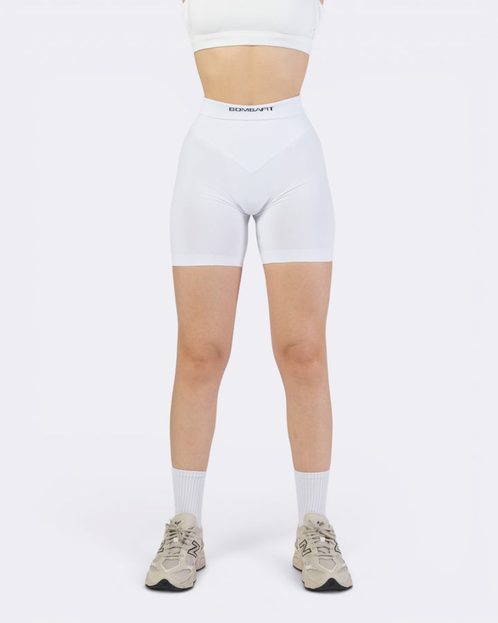 Pump It Shorts Leggings - Bianco
