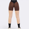 Pump It Bicolor Shorts Leggings - Marrone/Nero