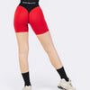 Pump It Bicolor Shorts Leggings - Rosso Aurora/Nero