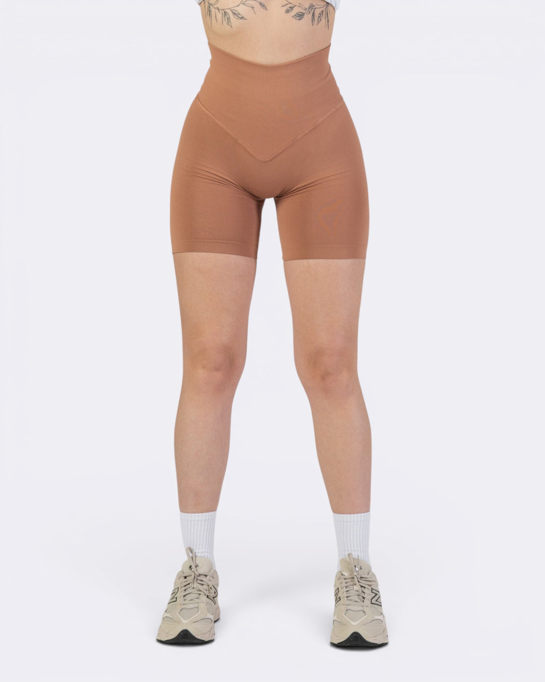 Pump It Shorts Leggings - Mocha Mousse