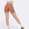 Pump It Shorts Leggings - Mocha Mousse
