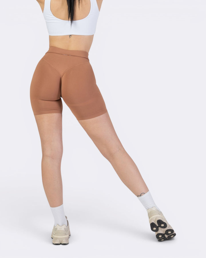 Pump It Shorts Leggings - Mocha Mousse