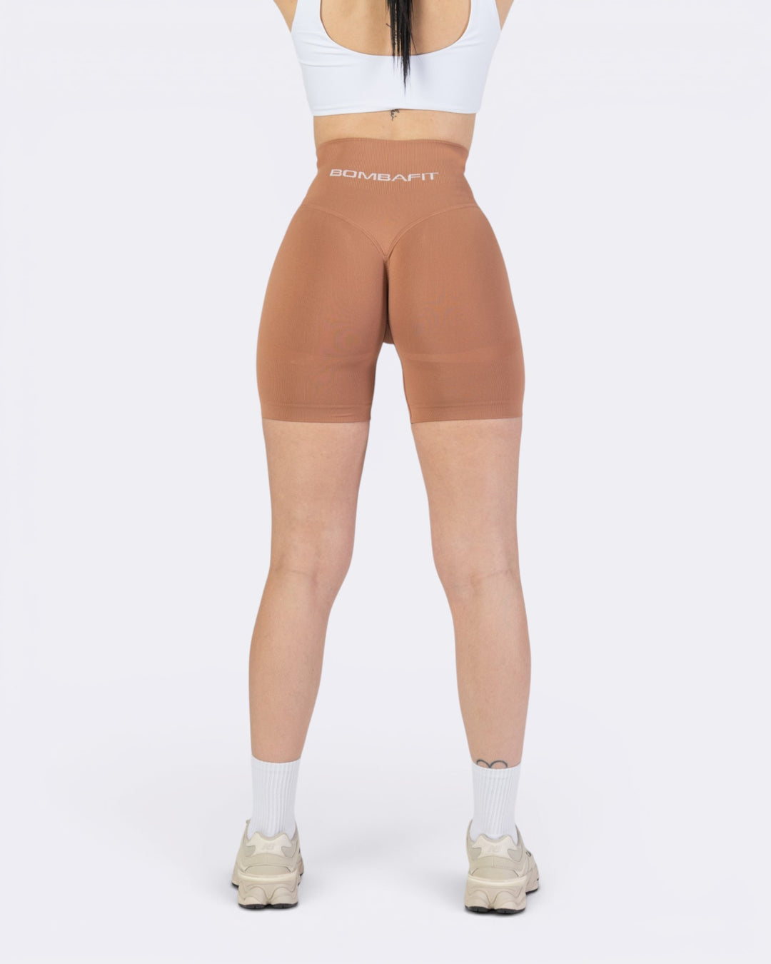 Pump It Shorts Leggings - Mocha Mousse