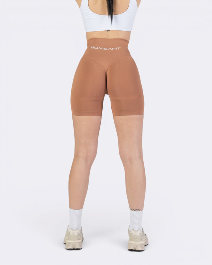 Pump It Shorts Leggings - Mocha Mousse