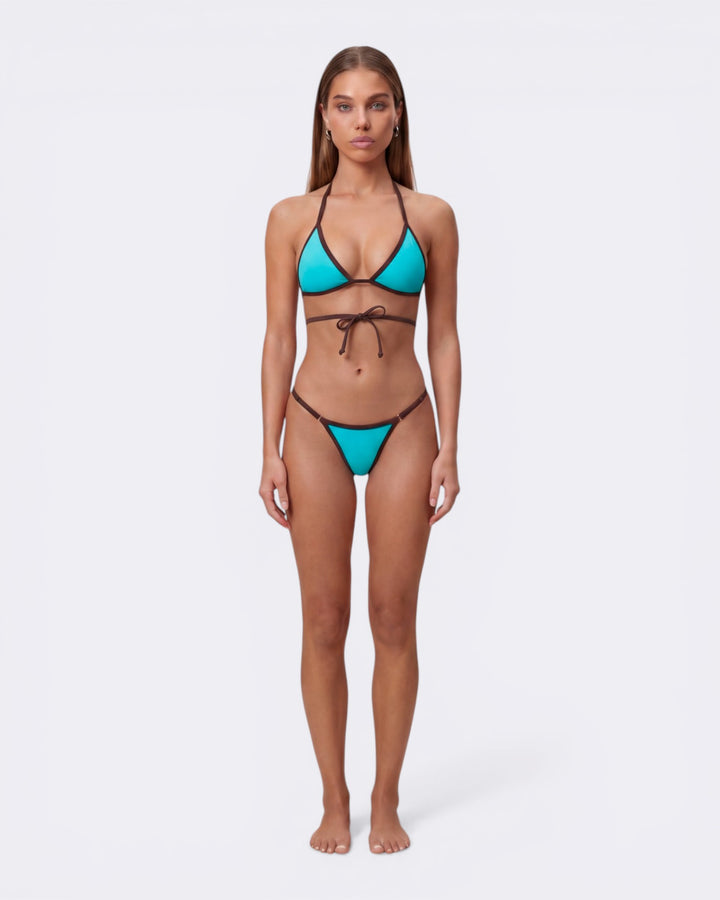 Costume Bikini Sway Duo - Celeste/Marrone